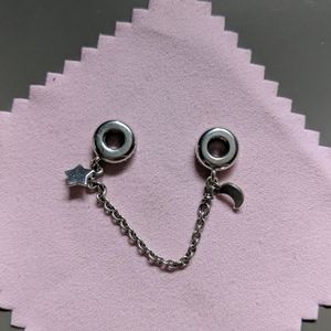 Pandora Half Moon and Star Safety Chain